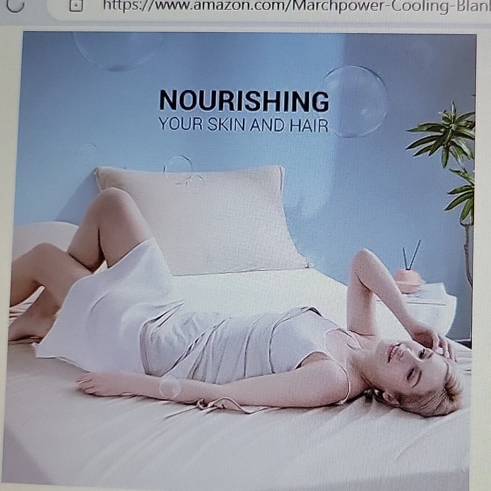 Marchpower Beige Cooling blanket for hot sleepers Twin 59x79